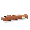 modern Quality Italian Living Room Genuine Leather Sofa